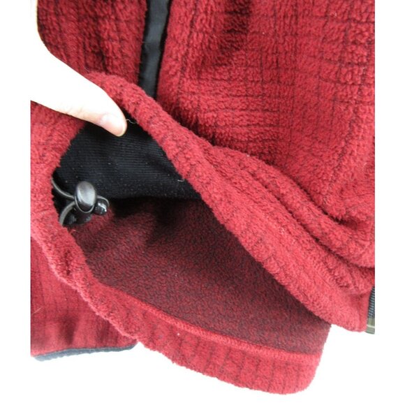 VINTAGE LL Bean Jacket Large Grid Fleece Hiking Full Zip Outdoor 90s Y2K - Picture 11 of 12